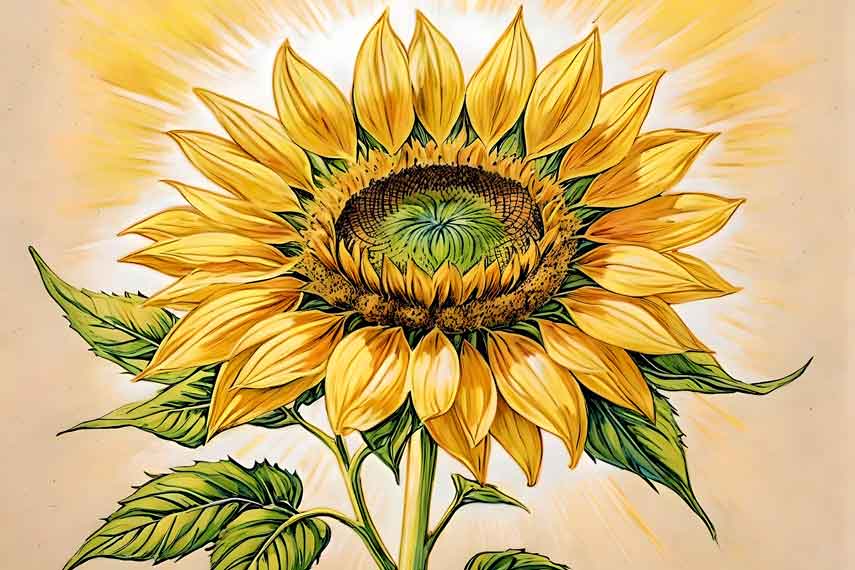 Sunflower Bloom Vastu Painting for Positivity & Health