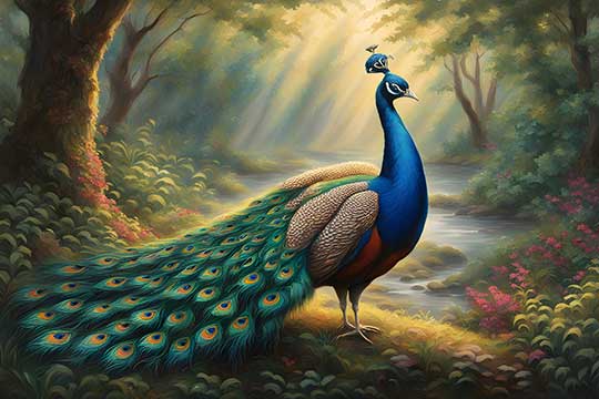 Painting of Peacock