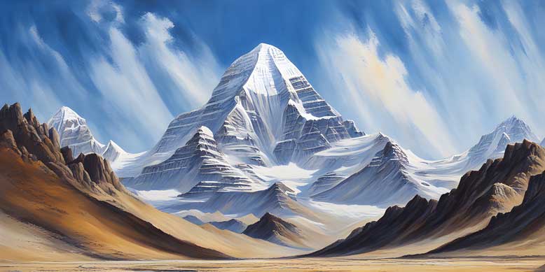 Kailash Mansarovar Painting Elevate Your Space with Divine Energy & Vastu Harmony