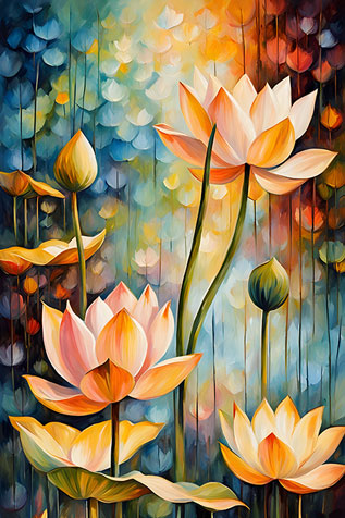 Lotus Painting for Spiritualism