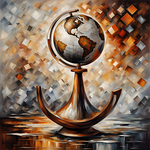 Globe Painting for travel, networking, and global connections