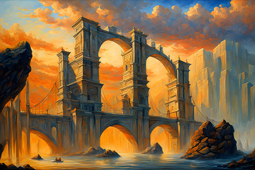 Unleash Capricorn Ambition: Bridge Painting Inspiration | ArtFactory