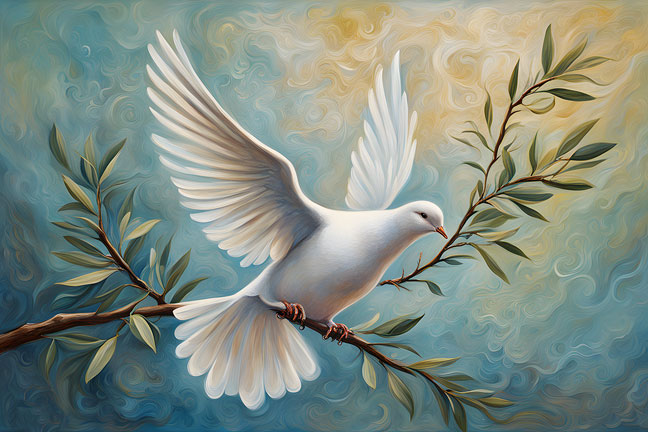 Beautiful Dove Artwork for Pisces - Unique Zodiac Art for Pisces ...