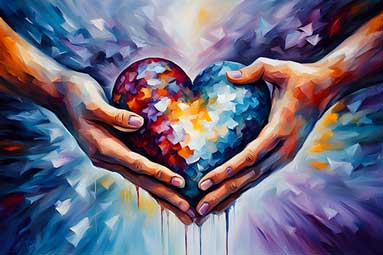 Heart with Hands Painting