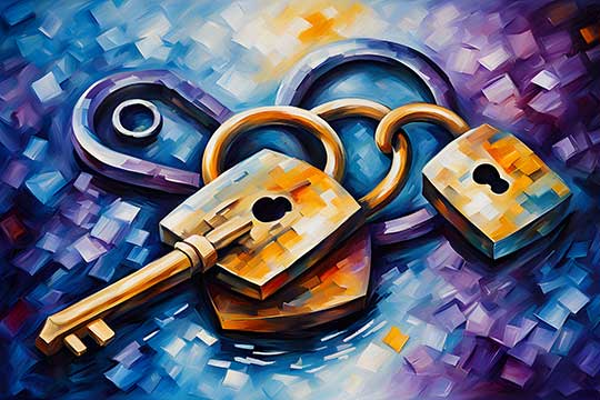 Lock and Key Painting for Career Opportunities