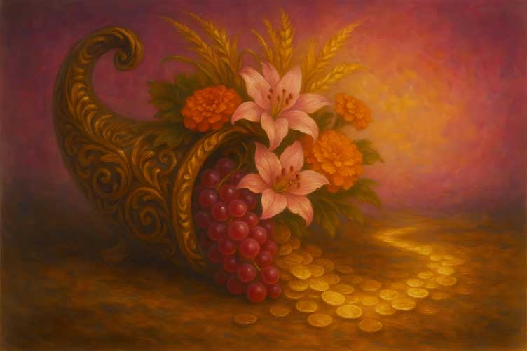 Cornucopia Artwork on Canvas South East Prosperity Vastu Wall Art