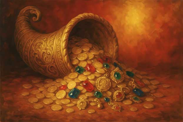 Cornucopia Abundance Painting Southeast Vastu Canvas Art