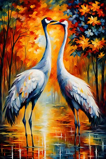 Crane Painting For Relationship