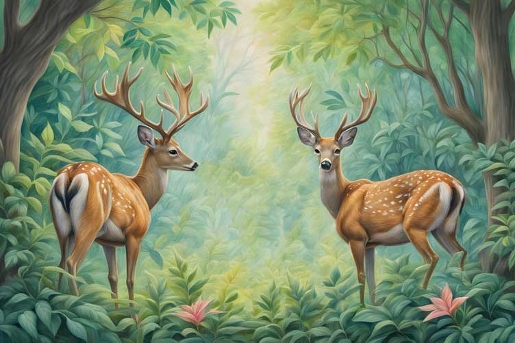 Deer Painting – Elegant Nature-Inspired Art for Home Decor | ArtFactory