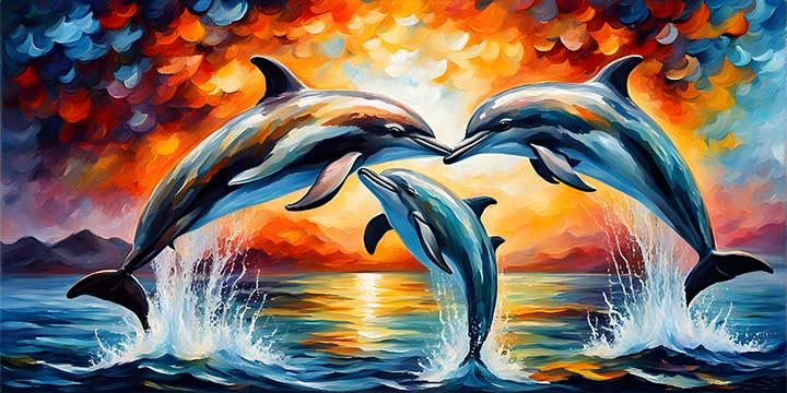 Dolphin Family Painting for harmony 