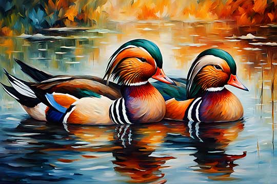  Mandarin Duck Painting for Love and Harmony in Relationship