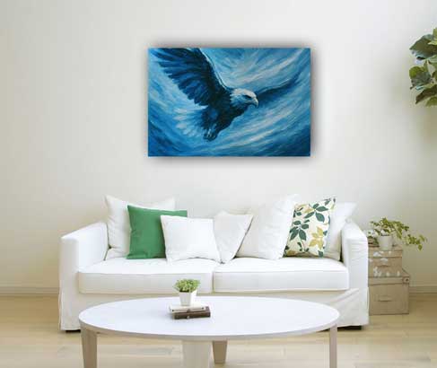 Soaring Eagle Vastu Painting for Career Growth in North