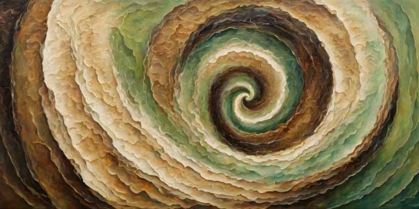 Abstract Spiral Painting – Energizing the East Direction