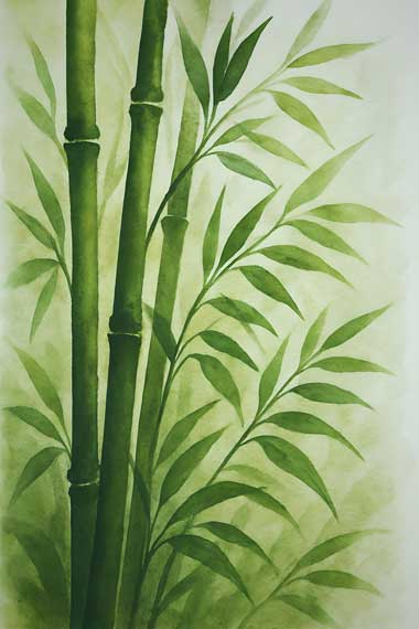Canvas Wall Art of Bamboo Plant for Growth and Harmony in the East