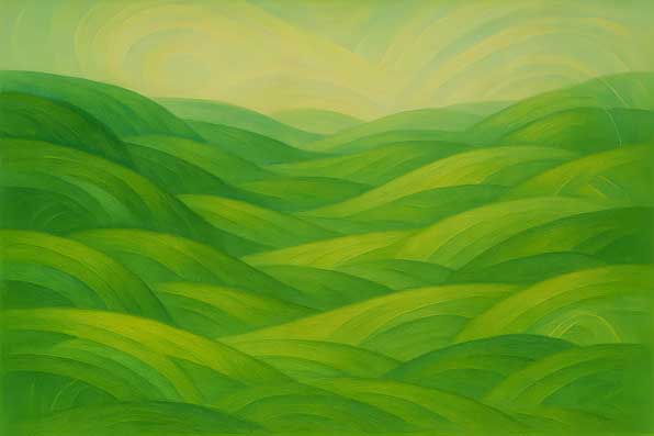 Canvas Wall Art of Green Landscape for Health and Growth