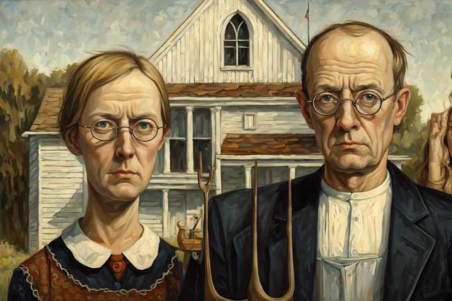 American Gothic Painting