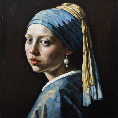 Girl with A Pearl Earring Painting