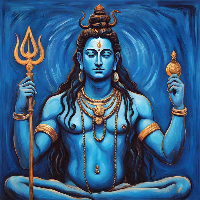 Lord Shiva Canvas Painting