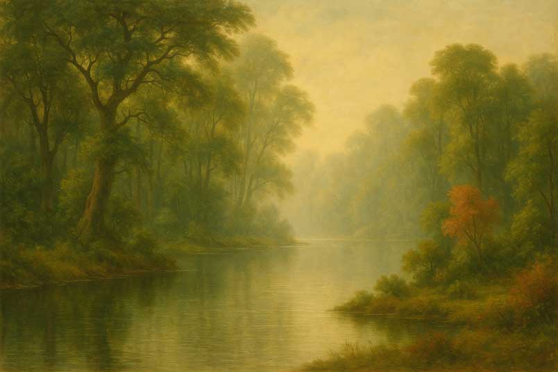 Lake Landscape Painting