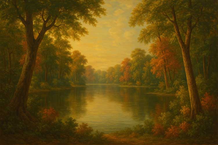 Lake Nature Artwork Painting