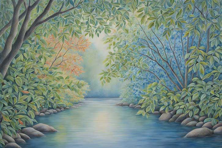 River Painting for Success and Health