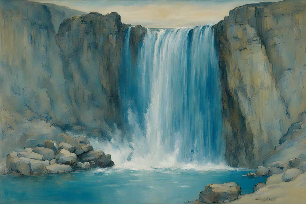 Landscape Waterfall Painting