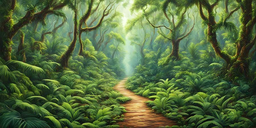 Green Forest Painting for Growth and Vitality 