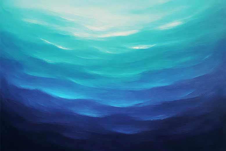 Modern Abstract Ocean Currents Painting