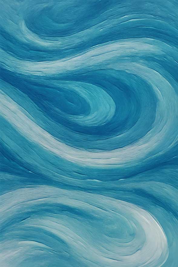 Abstract Art Free-Flowing Blue Streams 