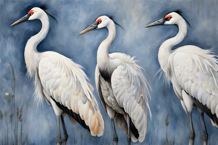 Crane Art Painting For Northwest