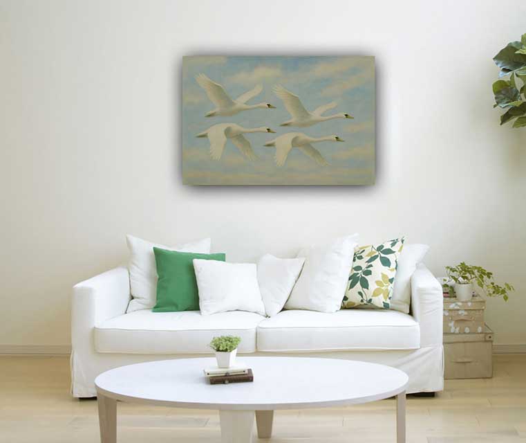 Flying Birds Painting for Travelling and Expansion in Northwest Vastu Wall Art