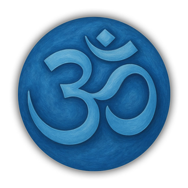 OM Blue Round Painting for North