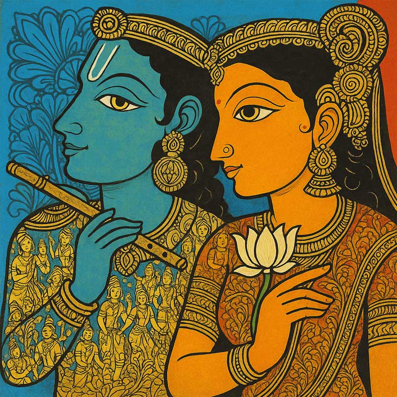 Modern Radha Krishna Painting