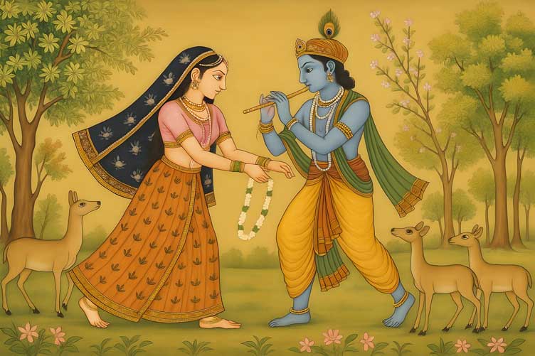 Radha Krishna Traditional Art