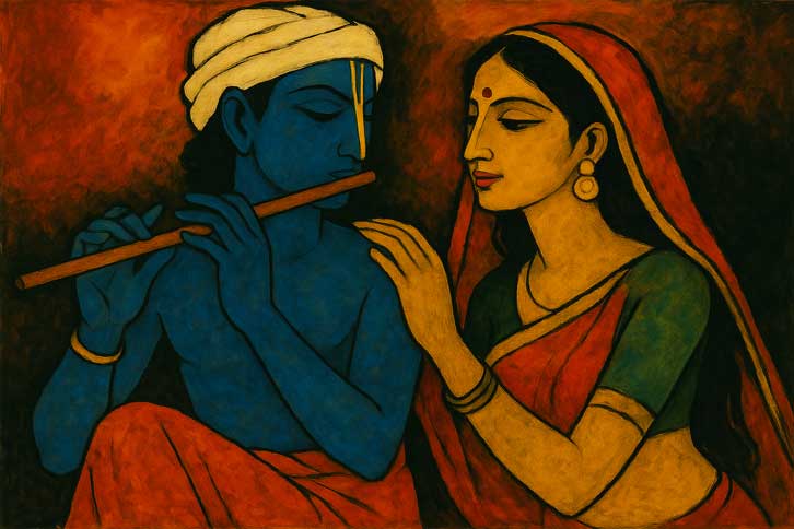 Modern Art Radha Krishna Paintings