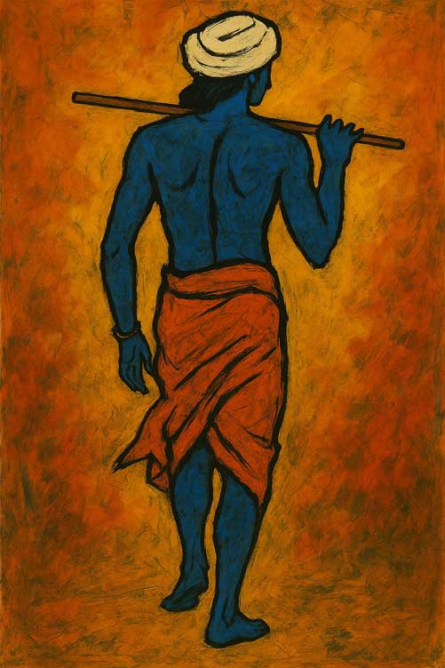 Modern Krishna Paintings with Flute