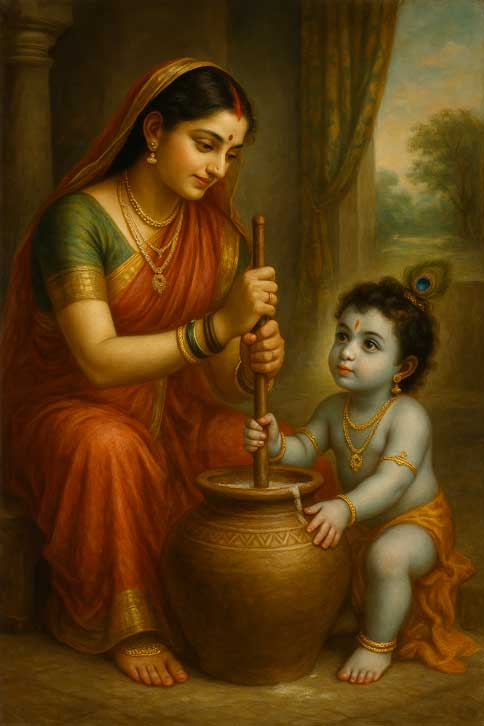 Yashoda Krishna Painting