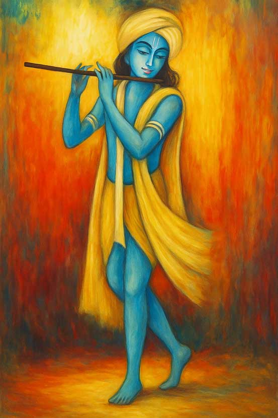 Abstract Lord Krishna Painting