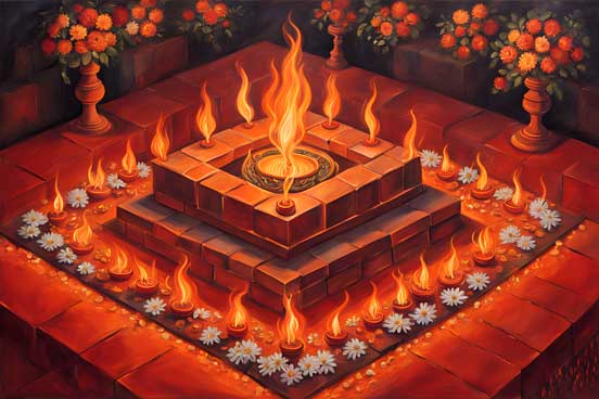 Havan Kund Painting: Boost Wealth and Spiritual Growth with Vastu ...