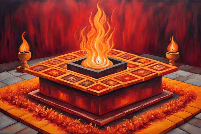 Vastu Wealth Painting Havan Kund