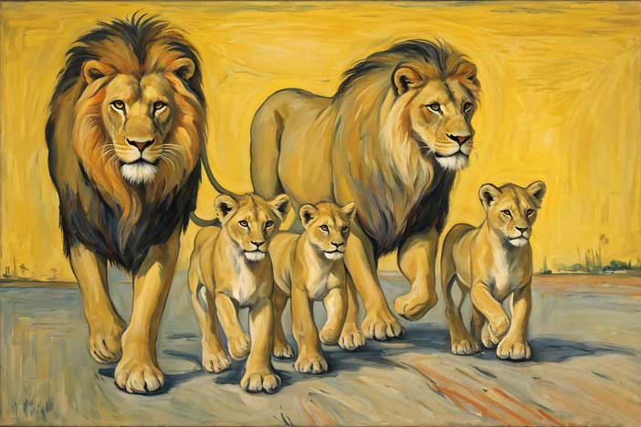 Lion Painting Art