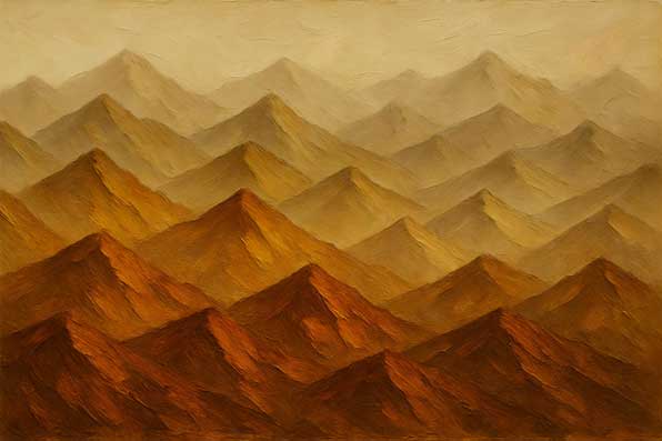 Mountain Art for Stability and Strength Canvas Painting for Southwest Direction