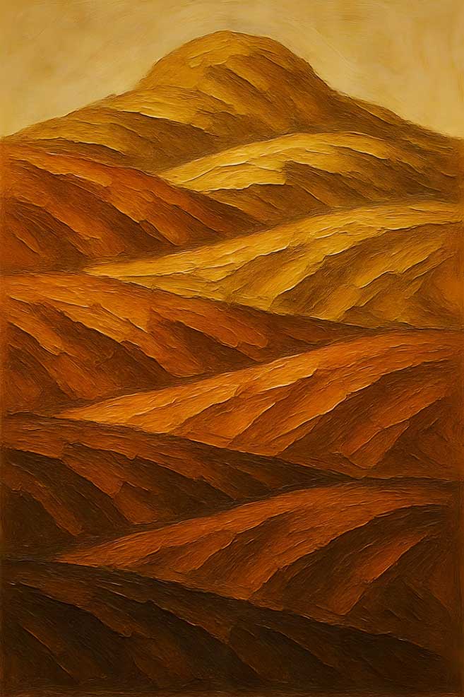 Mountain Art for Stability and Strength Abstract Vastu Canvas Wall Art