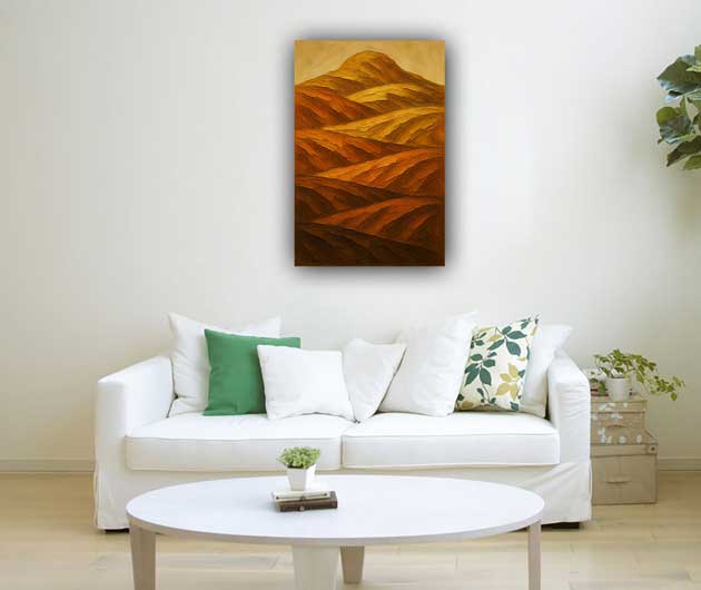 Mountain Art for Stability and Strength Abstract Vastu Canvas Wall Art