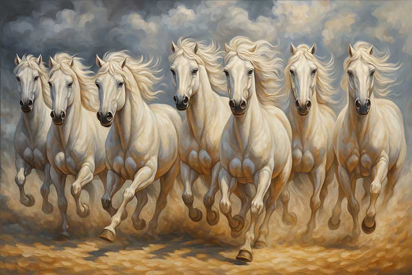 7 Horses Painting for Career