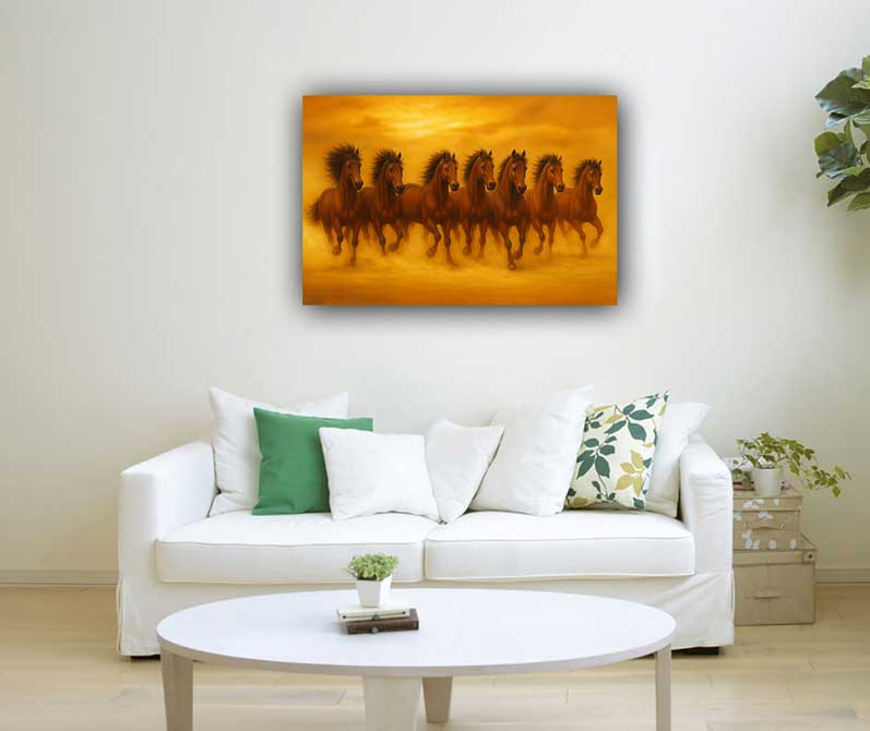 7 Brown Horses Painting for South