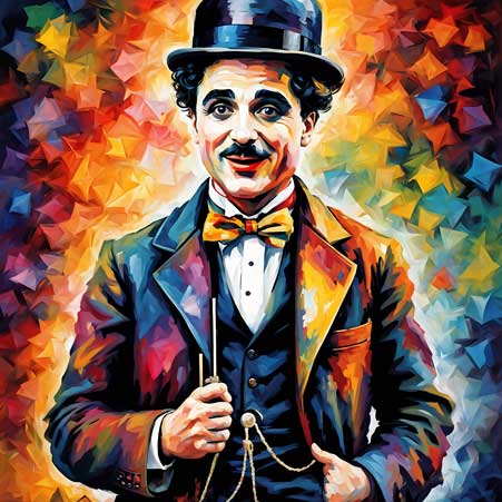 Charlie Chaplin Portrait Painting