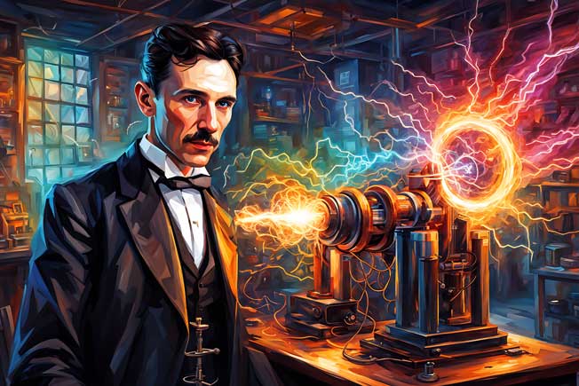 Nikola Tesla Painting