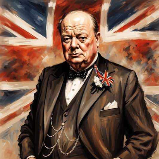 Winston Churchill Painting