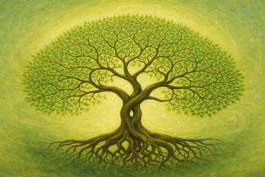 Tree of Life Wall Art Canvas Painting for Health and Growth